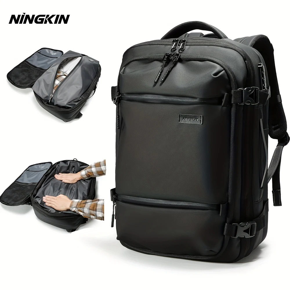 NINGKIN Men Travel Backpack vacuum compression 40L Laptop Backpack Business Large Capacity Backpack Expanded Hiking backpack