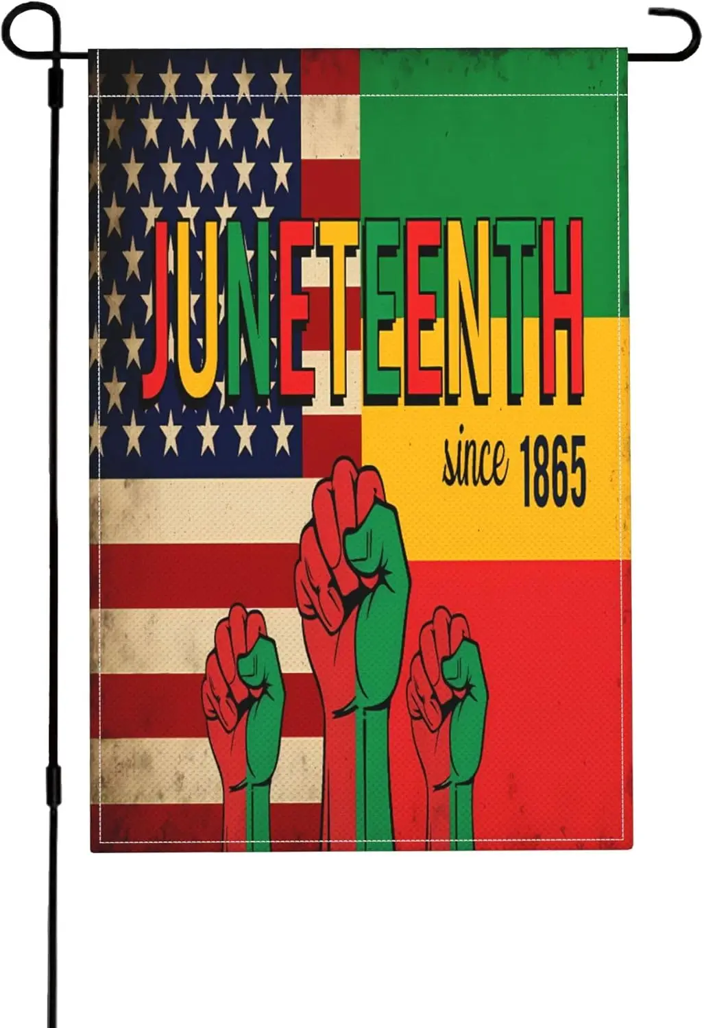 12x18 Juneteenth June 19th 1865 Flag Independence Day Freedom African Black History Garden Flags Double Sided Burlap Yard Si llz