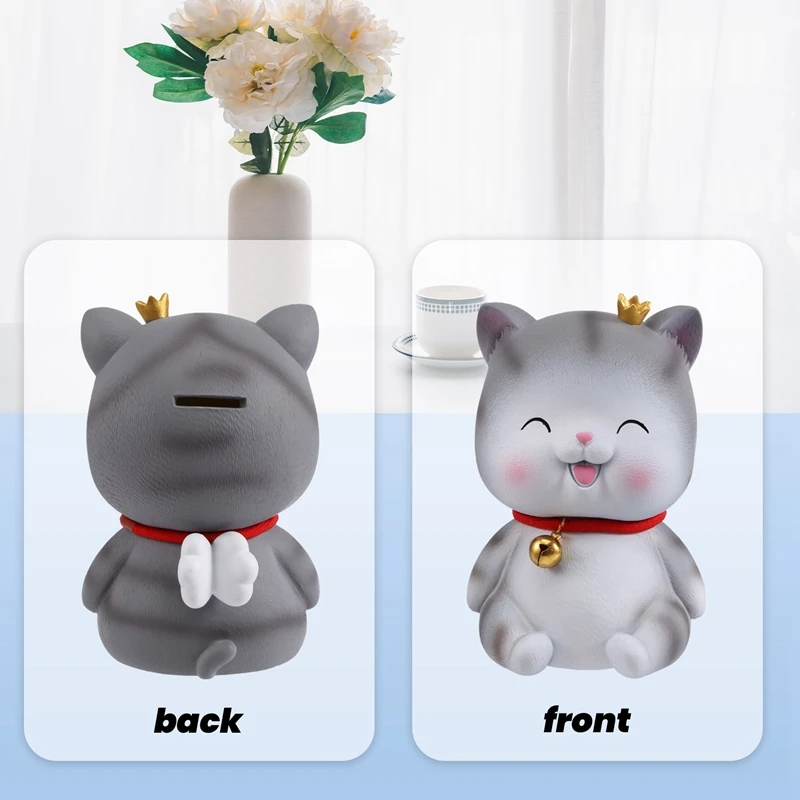Cute Cat Decorative Saving Bank,Home Decoration Coin Bank Money Piggy Bank Help Form Right Money Habits