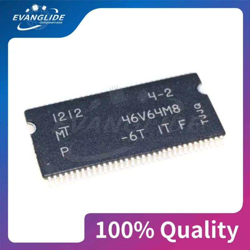 5 PCS/LOT 100%Quality & New MT46V64M8P-6T IT:F Marked：46V32M16P 46V16M16P 46V64M8 46V32M16P TSOP66 Cache Chip