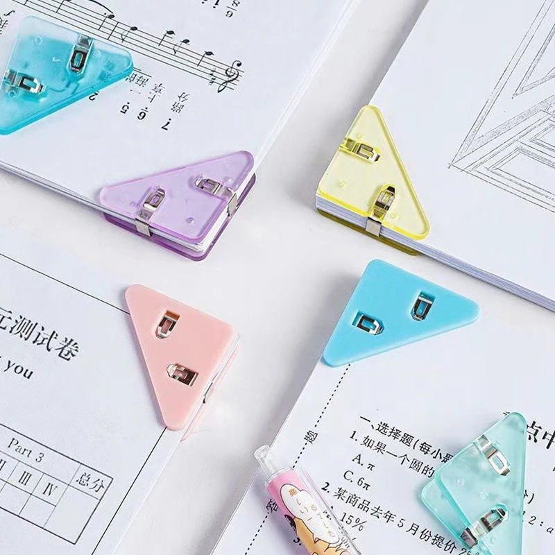 Multi-function Triangle Clip Right Angle Corner Clip Prevents The Book From Curling The Corner Of The Student Test Paper