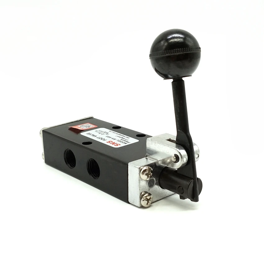 SNS  Manual Pneumatic Hand Lever Operated Control Valve SH-402 1/4''  SH-403 3/8'' Manual-return Type 5/2 Port  Hand Valve