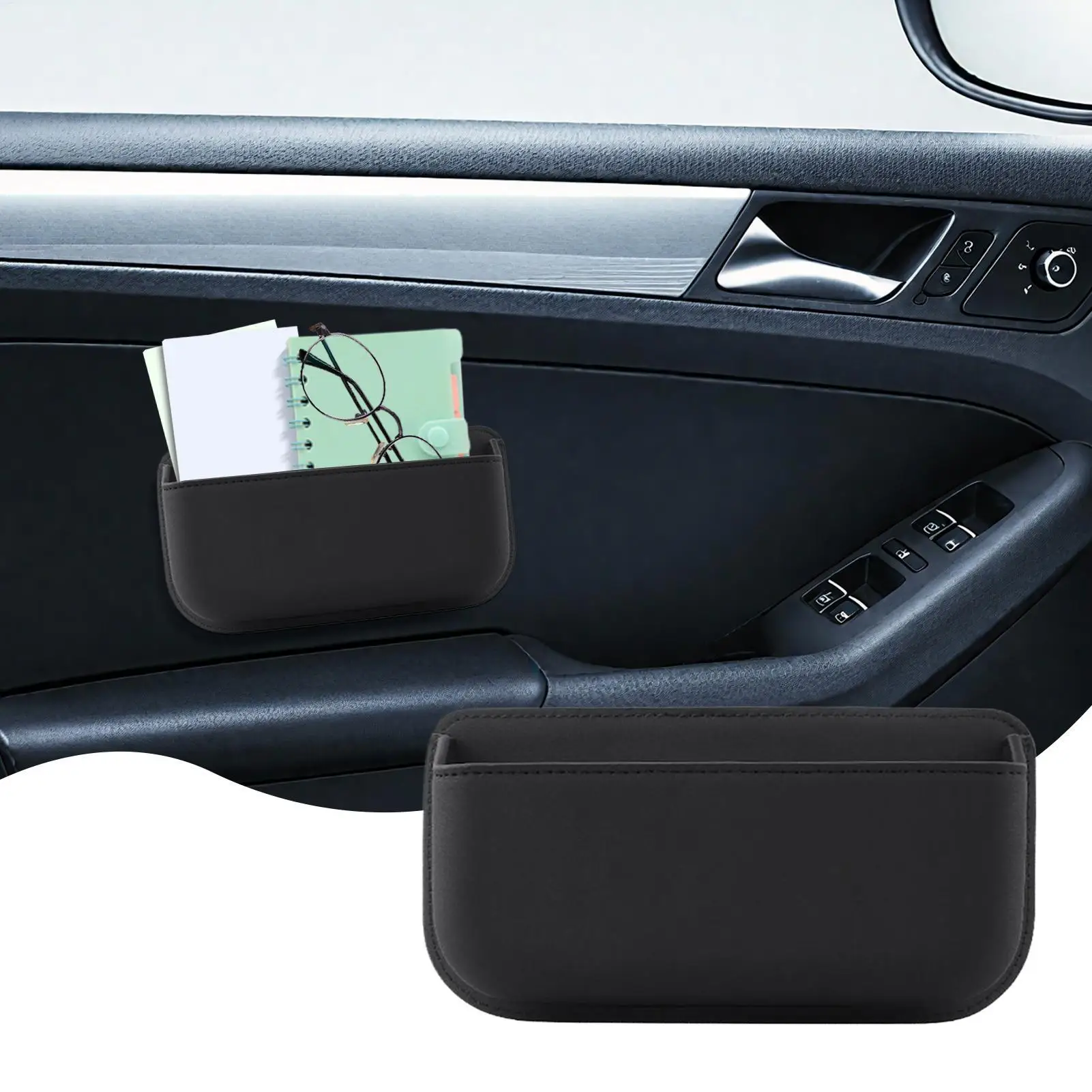 

Side Pocket For Car PU Leather Self-Adhesive Seat Gap Organizer Small Item Storage Multi-purpose Holder Case For Automotive