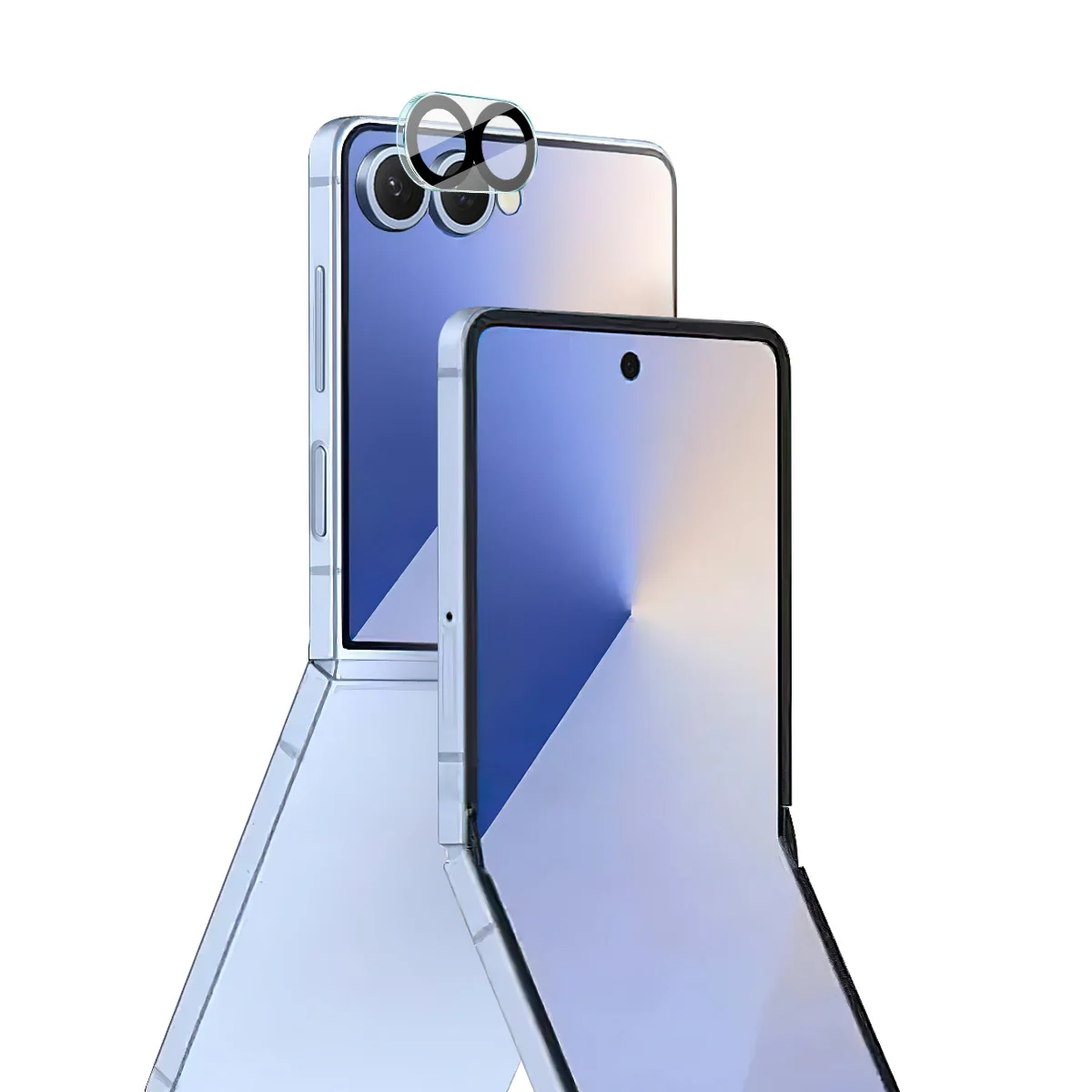 فيلم عدسة زجاجية للعين السوداء من IMAK لهاتف Samsung Galaxy Z Flip 7 Flip7 FE 5G