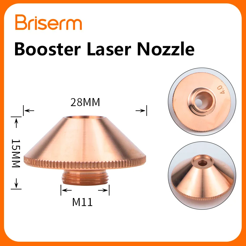 Booster Laser Nozzle High Power Laser Cutting Nozzle D28 M11 H15 2.0 2.5 3.0 4.0 5.0 6.0 Single Nozzle for Cutting Metal
