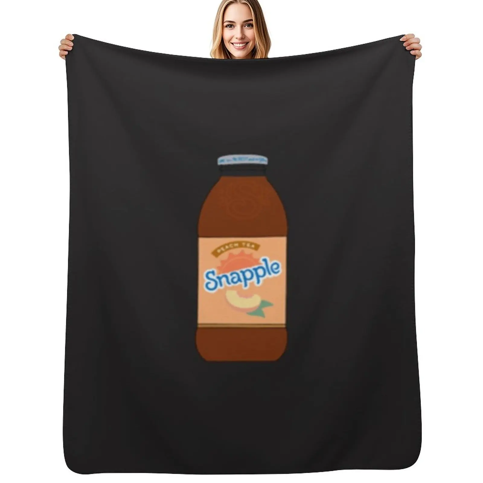 Peach Tea Snapple Classic T-Shirt Throw Blanket Manta de lana de franela ultrasuave para todas las estaciones