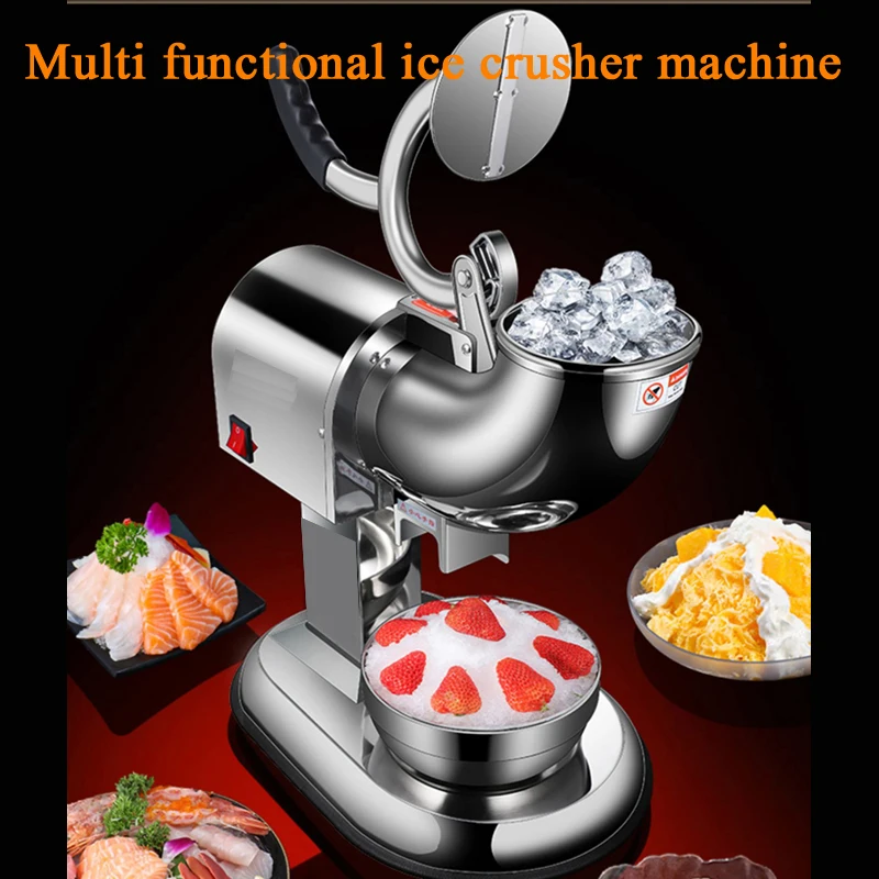 

PBOBP Commercial Household Manual Electric Ice Crusher Shaver Machine Snow Cone Maker