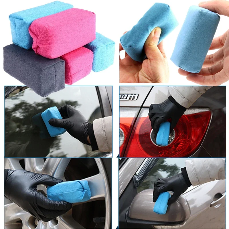 

Multifunction Car Detailing Sponge Block Suede Auto Ceramic Coating Applicator Pad for Paint Windshield Wheel Window Accessories