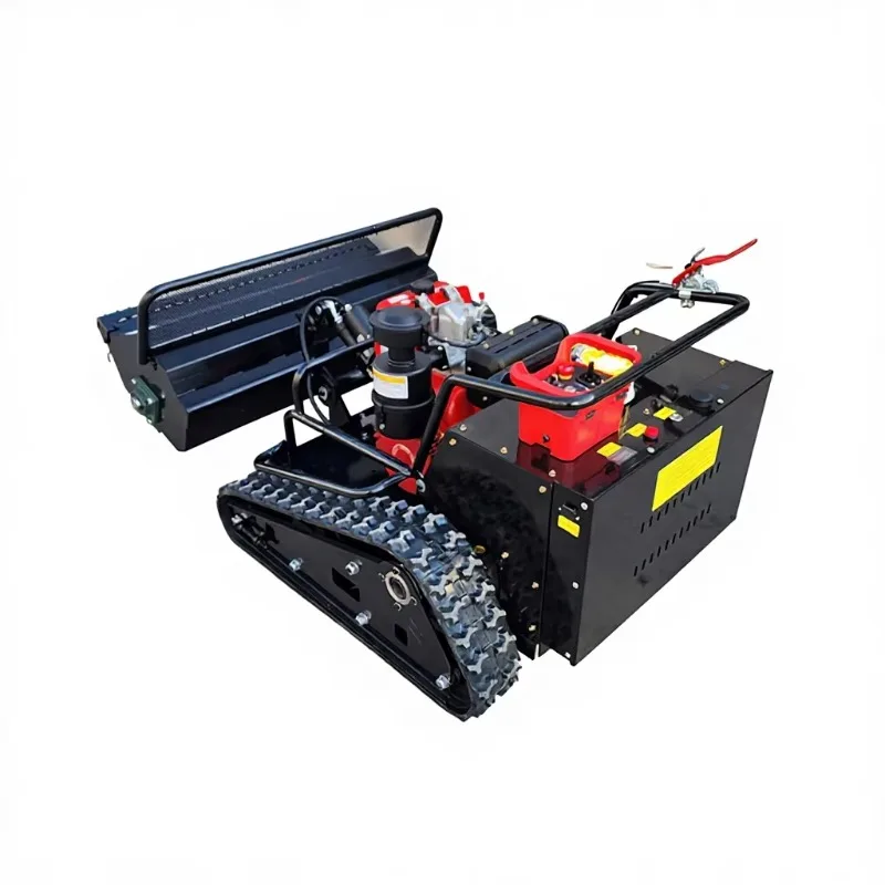 

【2026】 Certified Industrial Grade All-terrain Lawn Mower Agricultural Rubber Track Remote Control Four-stroke