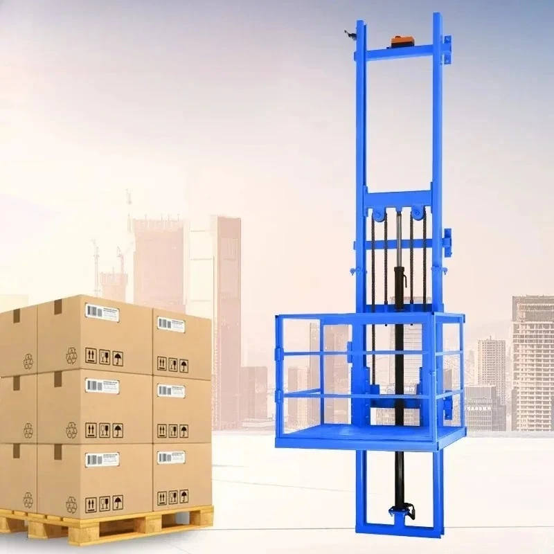 500KG/1000KG    lift Small    hydraulic lift freight elevator guide rail type simple warehouse home
