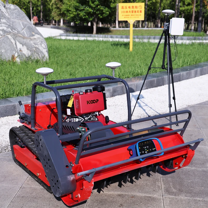 Customized light gentle cut remote control Lawn Mower for crabapple ornamental seedling nursery ridge weeding thin blade