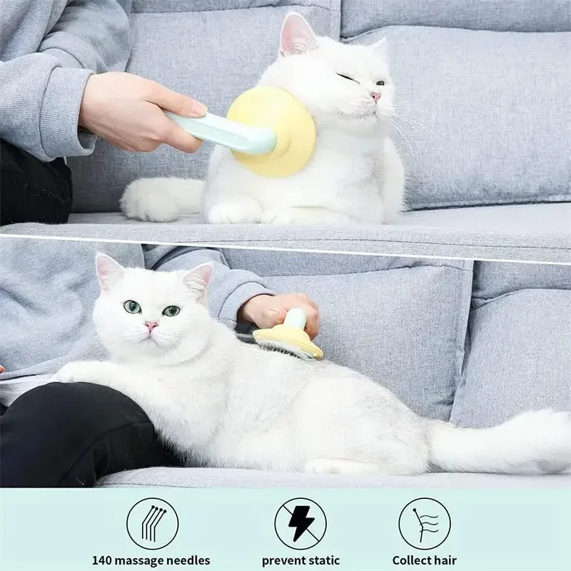 

Pet Hair Remover Comb for Cats and Dogs, Massage Brush, Special Needle Combs, Self Cleaner, Dog Accessories