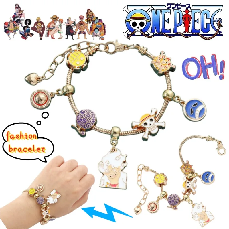 One Piece Monkey·D·Luffy Sanji Anime merchandise personalized creative bracelet couple versatile bracelet Valentine's Day gift