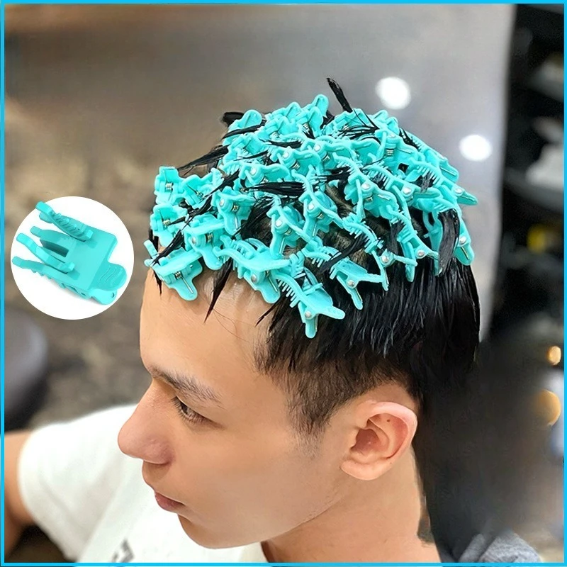 25pcs S/L Reusable Perm Hair Clip Man Hair Curl Styling Clamps Salon Hook Loop Hair Rollers Short Hairs Perm Tools Random Color
