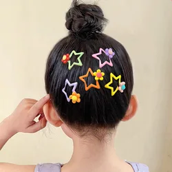 5pcs/set Cute Cartoon Flower Star Hair Clips For Girls Sweet Hair Decorate Side Hairpin Hairgrip Kids Lovely Hair Accessories