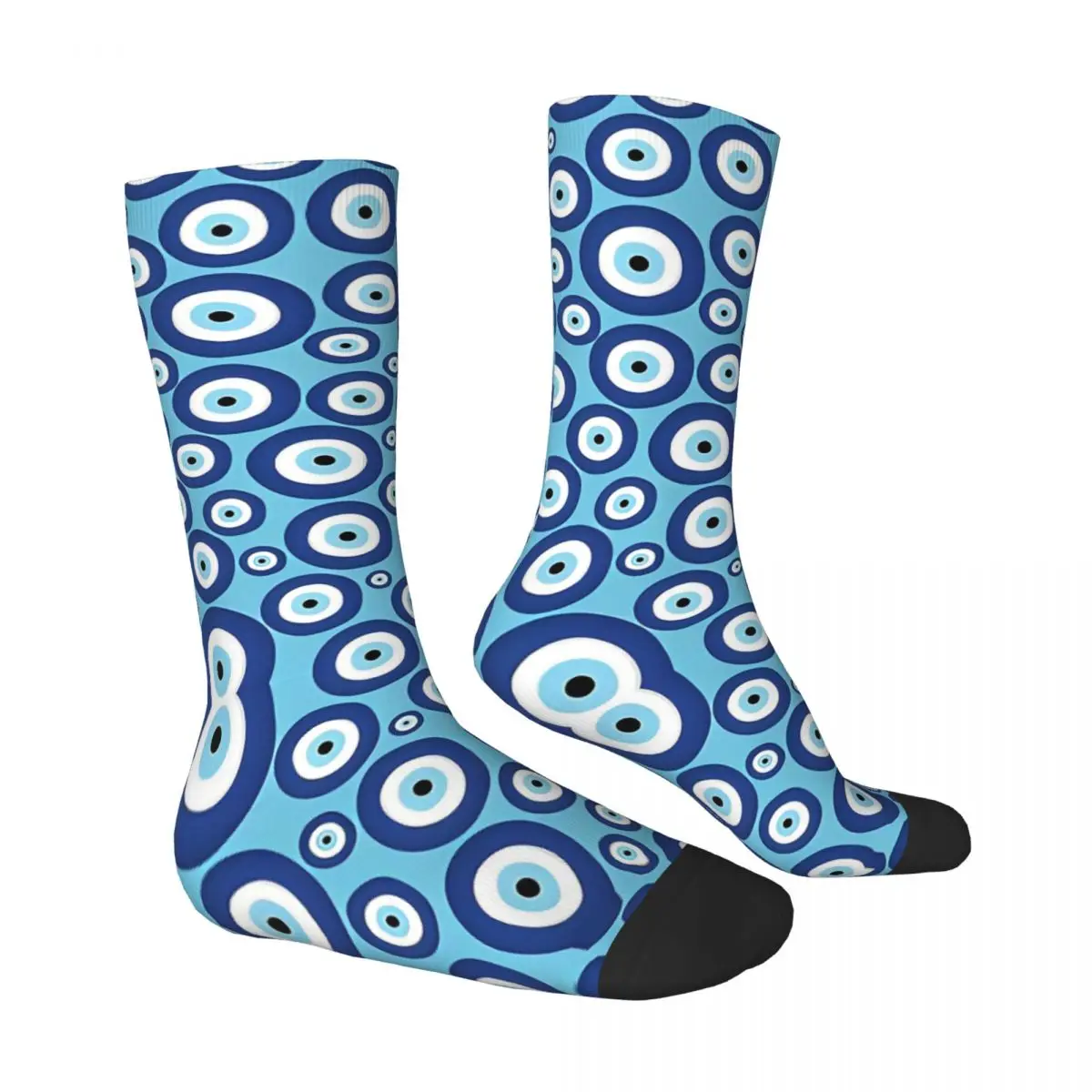 Greek Evil Eye Stockings Men Matiasma Evil Eye Socks Comfortable Retro Socks Spring Outdoor Sports Non Skid Design Socks Gift