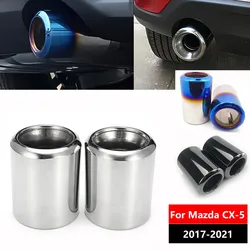 Car Exhaust Muffler Tip Round Stainless Steel Pipe Chrome Exhaust Tail Muffler Pipe For Mazda CX5 CX-5 2017 2018 2019 2020 2021