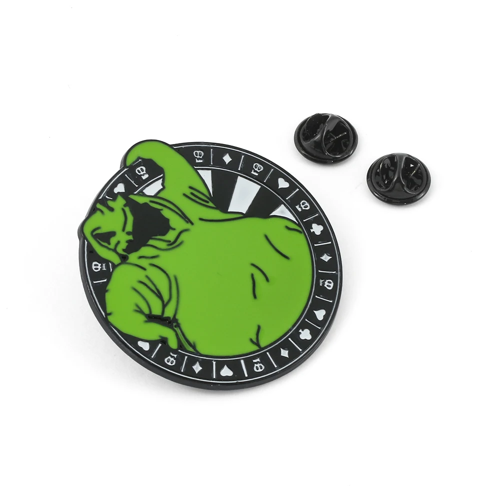 Disney The Nightmare Before Christmas Badge Oogie Boogie Metal Enamel Pins for Backpack Clothes Brooches Halloween Accessories