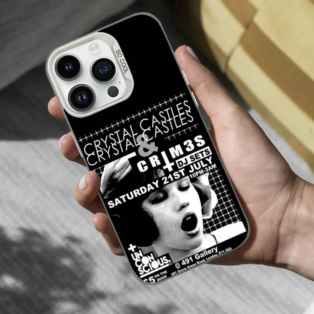 C-Crystals C-Castles Band Phone Case For iPhone 16,15,14,13,12,11,Mini,Pro,SE,MAX White Matte Shockproof Cover