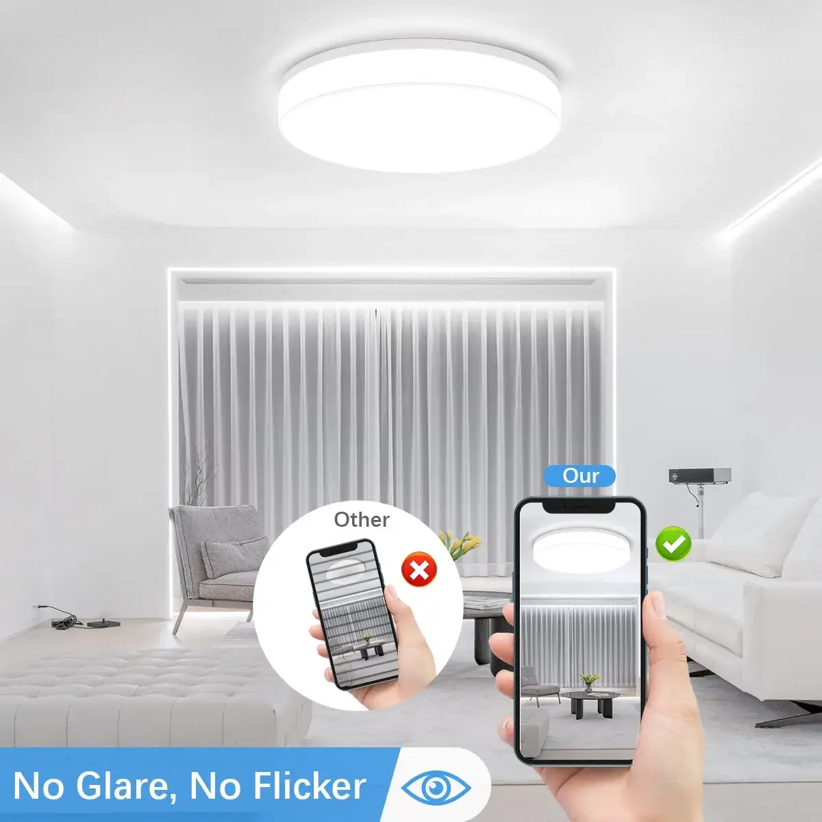 Ultra dünne runde LED-Decken leuchte Schlafzimmer leuchte neutral weiß kaltweiß warmweiß 48w 36w 24w 18w LED-Decken leuchte