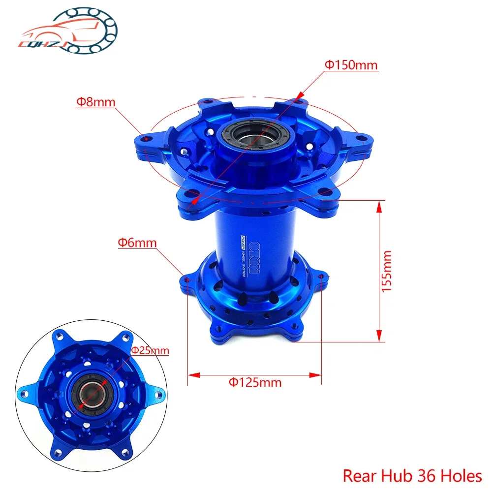 CQHZJ 36 ثقوب دراجة نارية الجبهة محور عجلات خلفي CNC الألومنيوم الخام ل KTM SXF XCF SMR HUSQVARNA FC FX TC TX GASGAS EXF MXF 2023