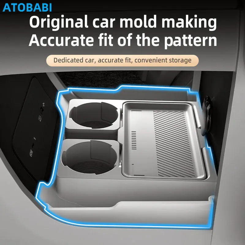 Car Storage Box For Voyah Dream Dreampower 2025 Auto Central Control Armrest Box Under Layer Organize Silicone Storage Accessory