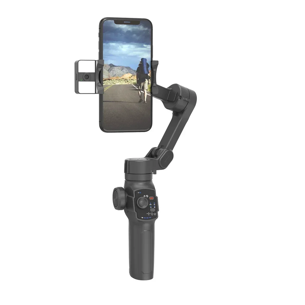 Smart Mobile Phone Gimbal Stabilizer Portable with Extension Rod and Tripod   Tracking Professional AI Track