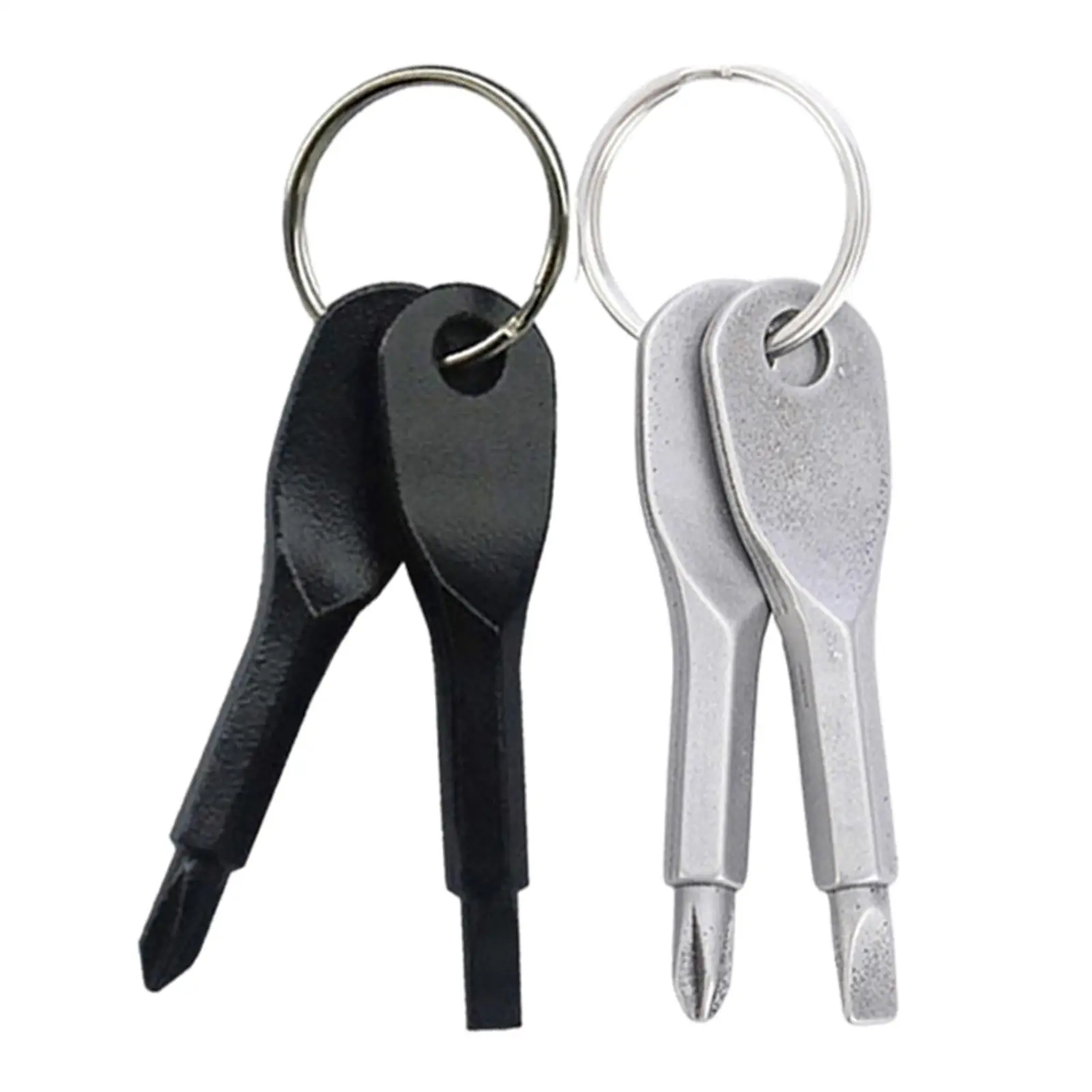 Small Screwdriver Set Flathead and Phillips Screwdriver Repair Tool Multifunction Key Chain Screwdriver for Men's Sock Filler