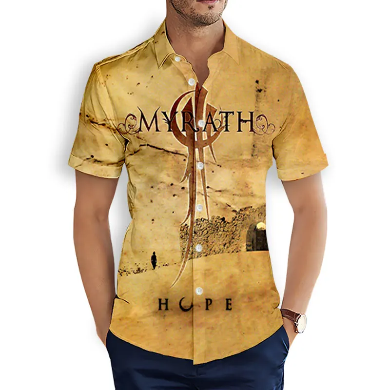 Myrath Band 3D Printed  Fashion Casual Shirts Men's /Women's  Short Sleeves Loose Breathable Hawaii Shirts