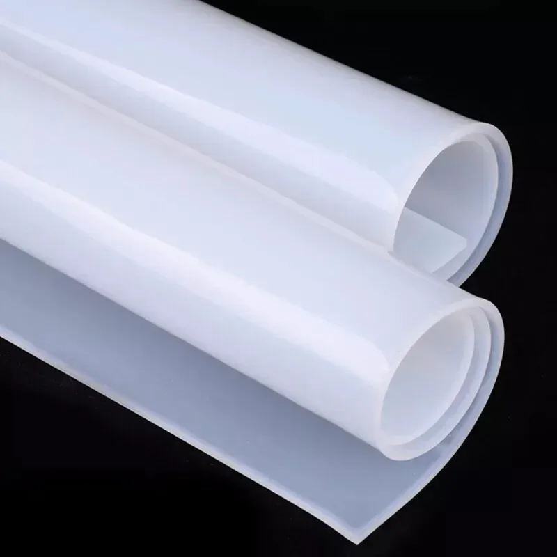 1Pcs White Soft Silicone Rubber Sheet High Temp Mat Plate Thick 0.5mm to 20mm Size 100x100/200x200/500x500mm