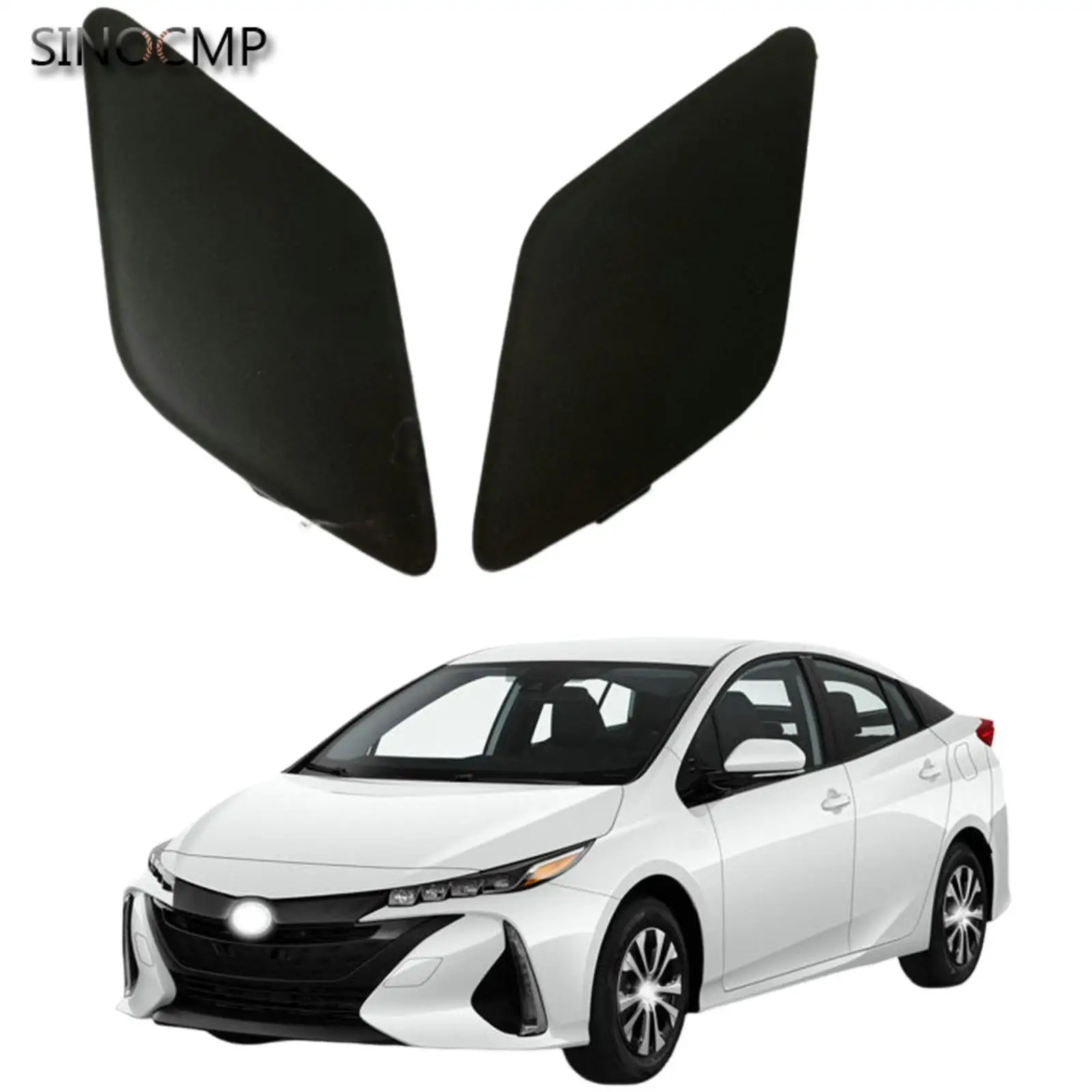 

2Pcs Car Front Bumper Trailer Tow Hook Eye Cap Cover 2128-47908 52127-47120 For Toyota Prius Prime 2017-2020 Car Bumpers Parts