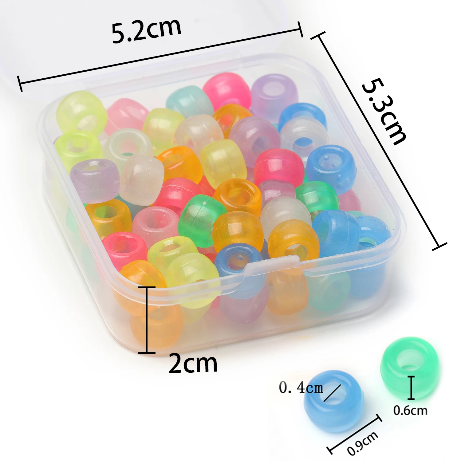 6x9mm 80pcs/Box Multicolor Pony Acrylic Beads Handmade DIY Bracelet Necklace Loose Spacer Bead For Jewelry Making Accessories