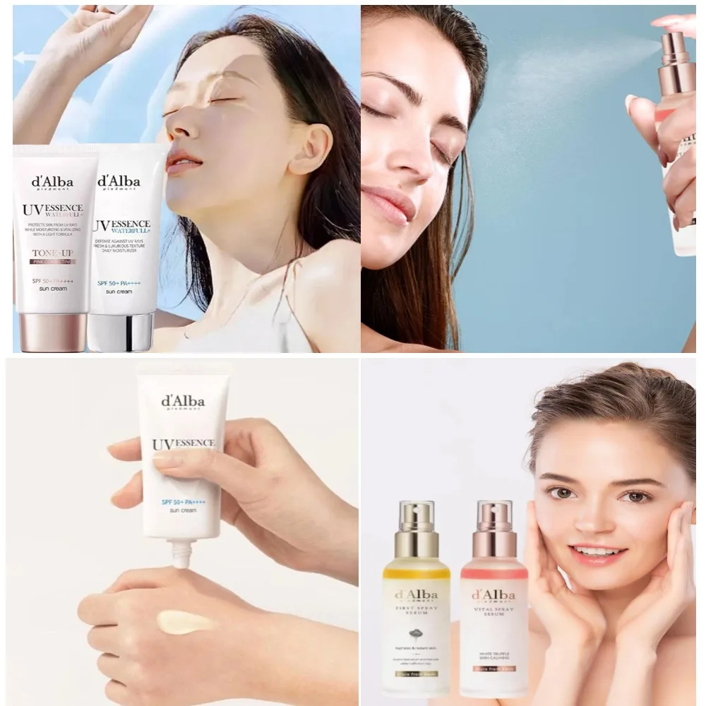 D'Alba 100ml Trufa blanca Primer efecto Spray Esencia/Protector solar Luz Hidratante facial Spray Cuerpo completo Protección UV Protector solar