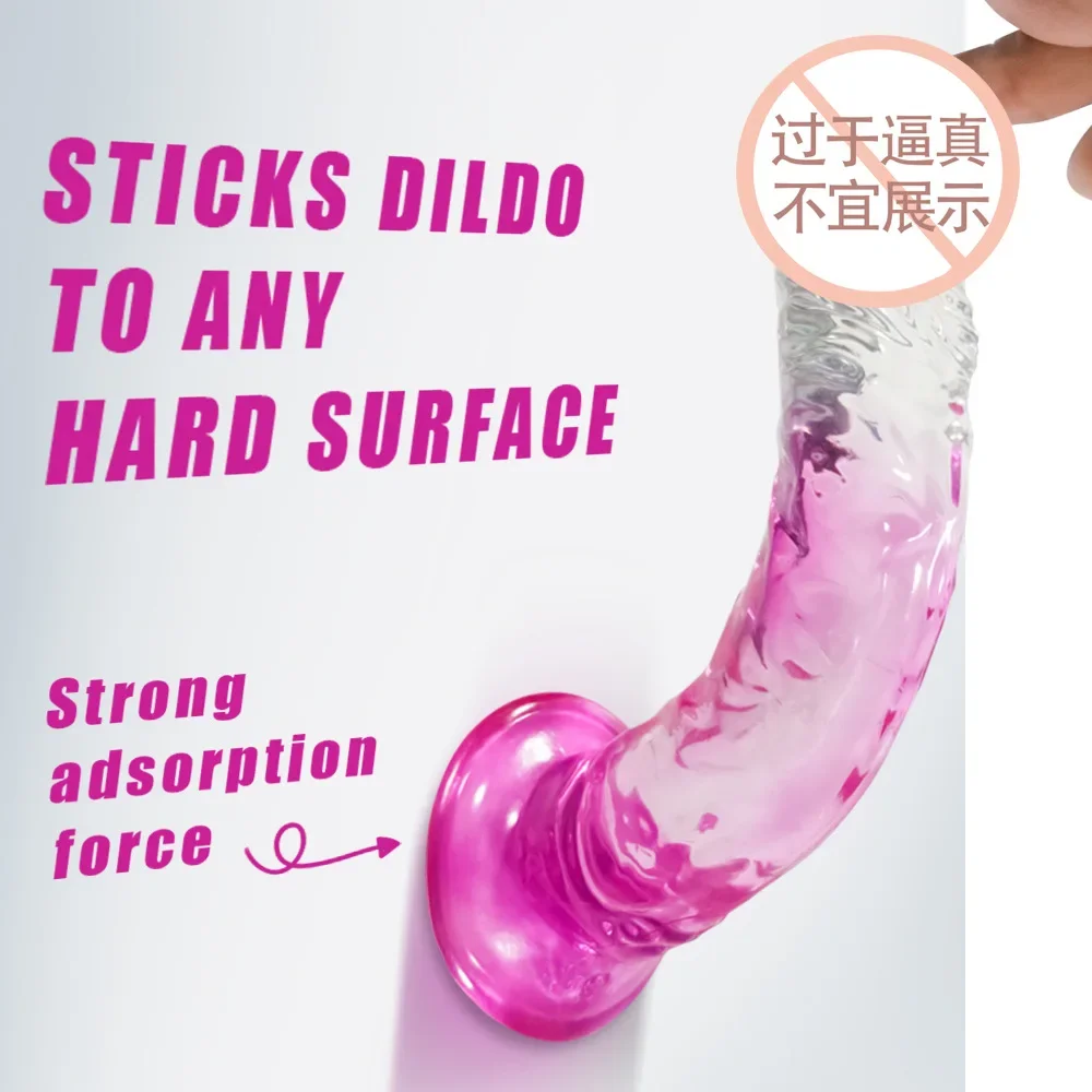 Real dildo with suction cup huge jelly dildo sex toy female masturbation anal plug suction cup real big penis masturbation toy