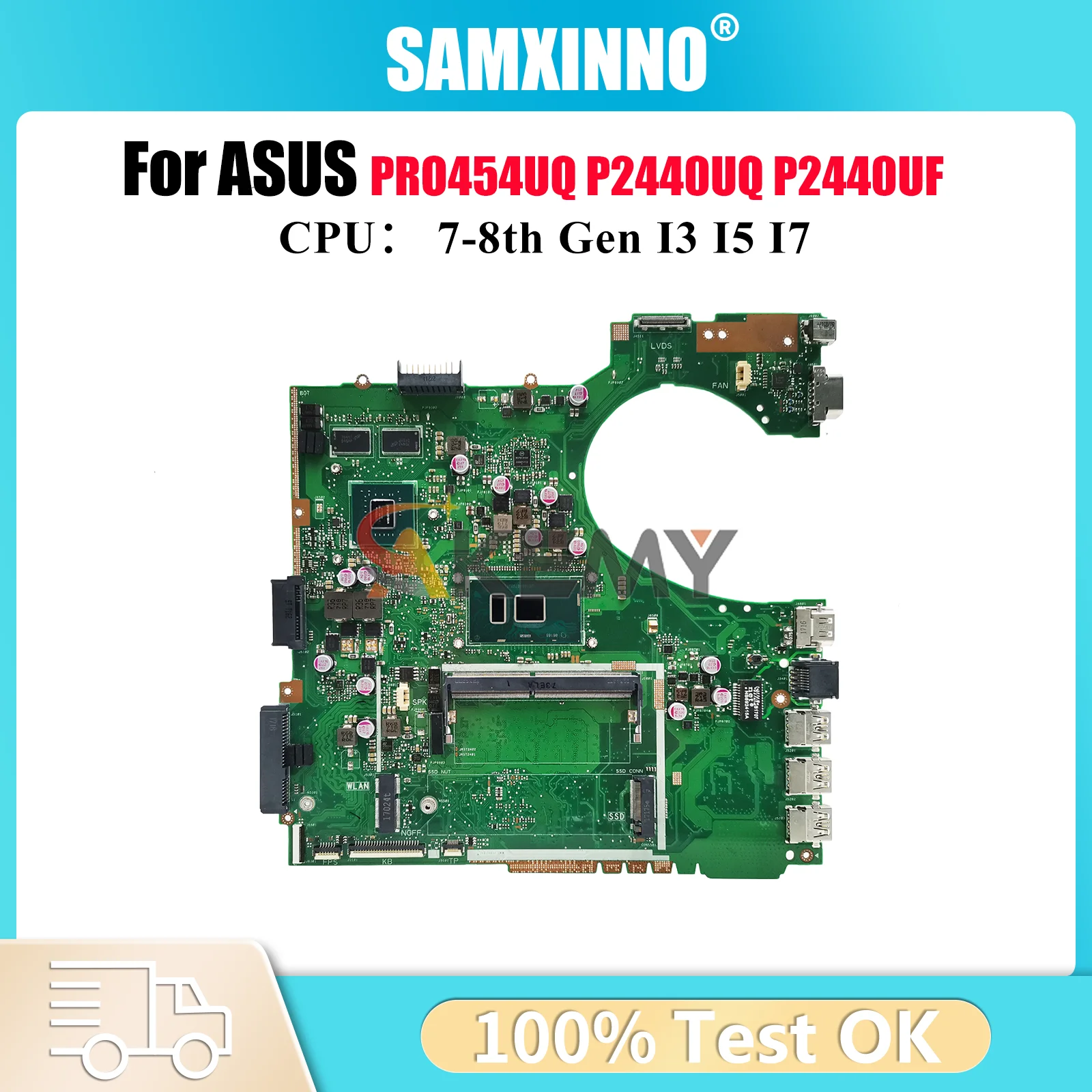

P2440UQ Материнская плата для ноутбука ASUS ProArt PRO454UQ P2440UQ P2440UF P2440U Материнская плата для ноутбука с процессором I3 I5 I7 в порядке быстрая доставка