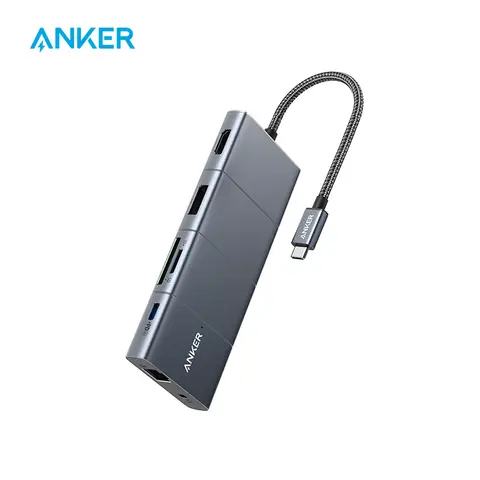 Anker USB C 허브, PowerExpand 11-in-1 도킹 스테이션, 4K@60Hz HDMI 및 DP 지원, 100W 전력 공급, USB-C 및 3개의 USB-A 데이터 포트