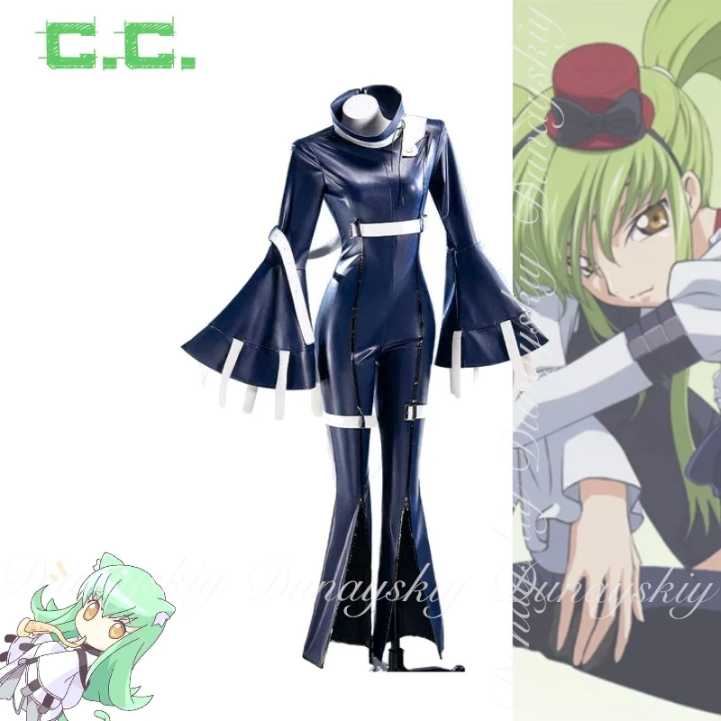 

CODE GEASS Lelouch of the Rebellion C.C. One Character Destiny's Witch And Green Hair Bondage Gear Cosplay Costume Anime All Set