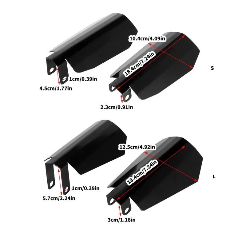 A2UC Sleek Short Handguard Windshield For 883 Bike Handlebar 1 Pair