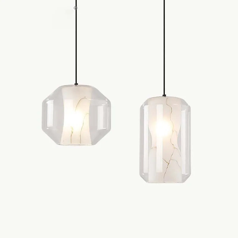 

Minimalist modern glass marble creative bar decoration coffee shop small chandelier
