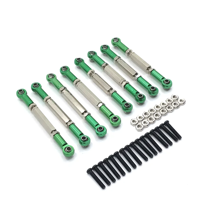 Upgrade Metal 8PCS Adjustable Tie Rod For WPL C14 C24 B14 B24 HengLong FeiYu JJRC RC Car Parts