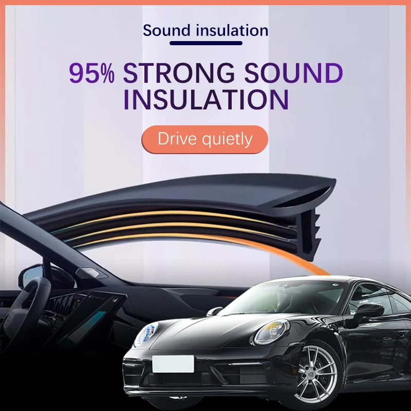 Car Dashboard Sealing Strip Interior Auto Noise Sound Insulation Rubber Trim Weatherstrip For Porsche 911 GT3 991 997 996 993 99