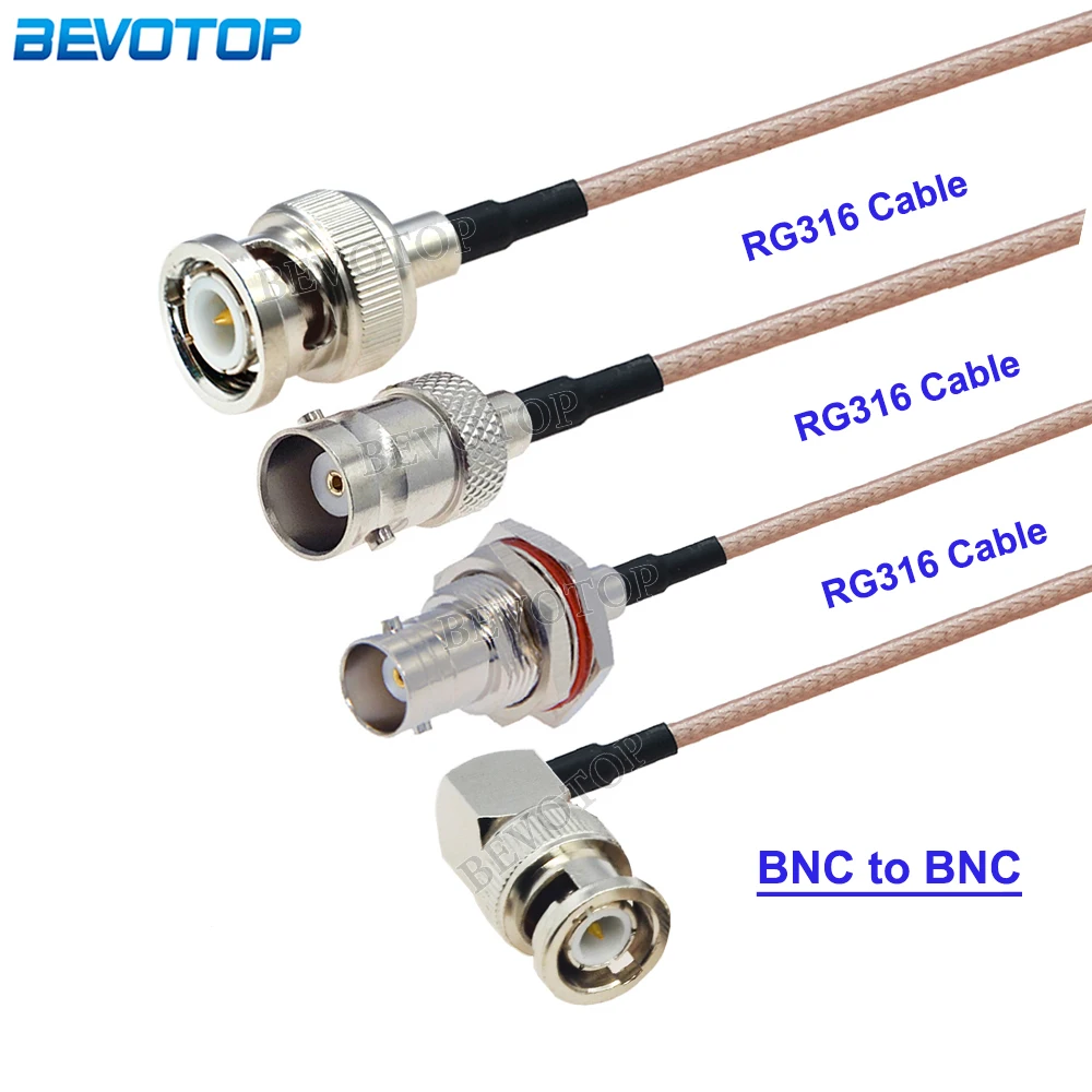 Kabel RG316 BNC męski na BNC męski/BNC złącze żeńskie HD-SDI RG-316 RF koncentryczna antena koncentryczna zworka pigtail 50 Ohm Adapter