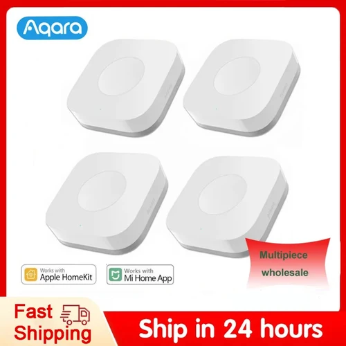 Aqara Sensor inteligente inalámbrico Mini interruptor Zigbee un botón de Control de tecla para Homekit Xiaomi Mihome seguridad del hogar inteligente