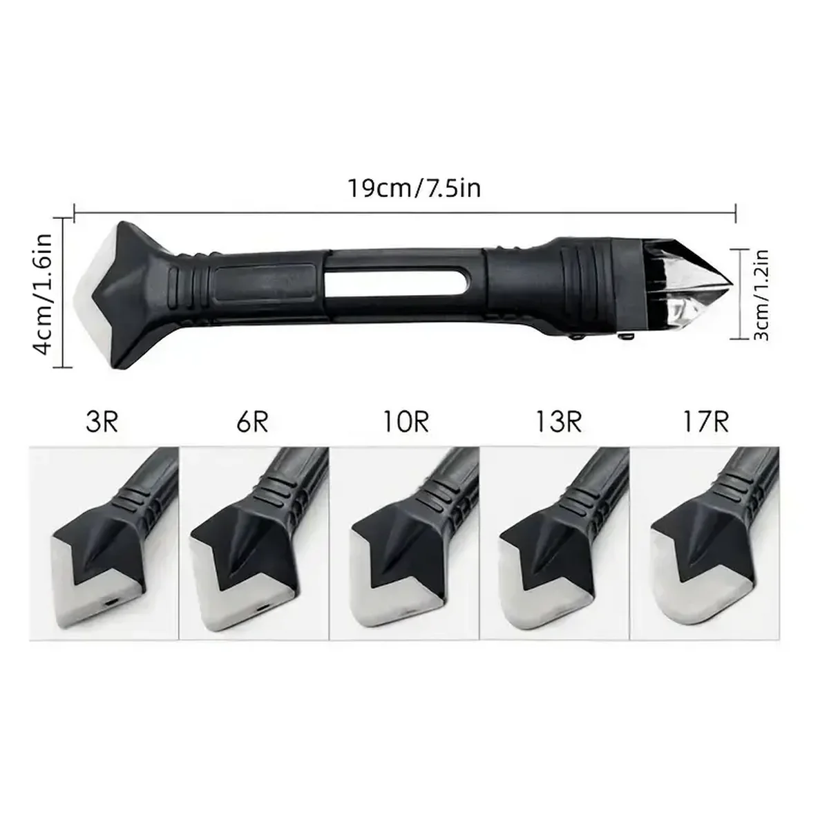 Multifunctional Silicone Glue Spatula, Ceramic Tile Angle Beauty Seam Removal Knife/metal Head 5-in-1 Silicone Seam Sealing Tool