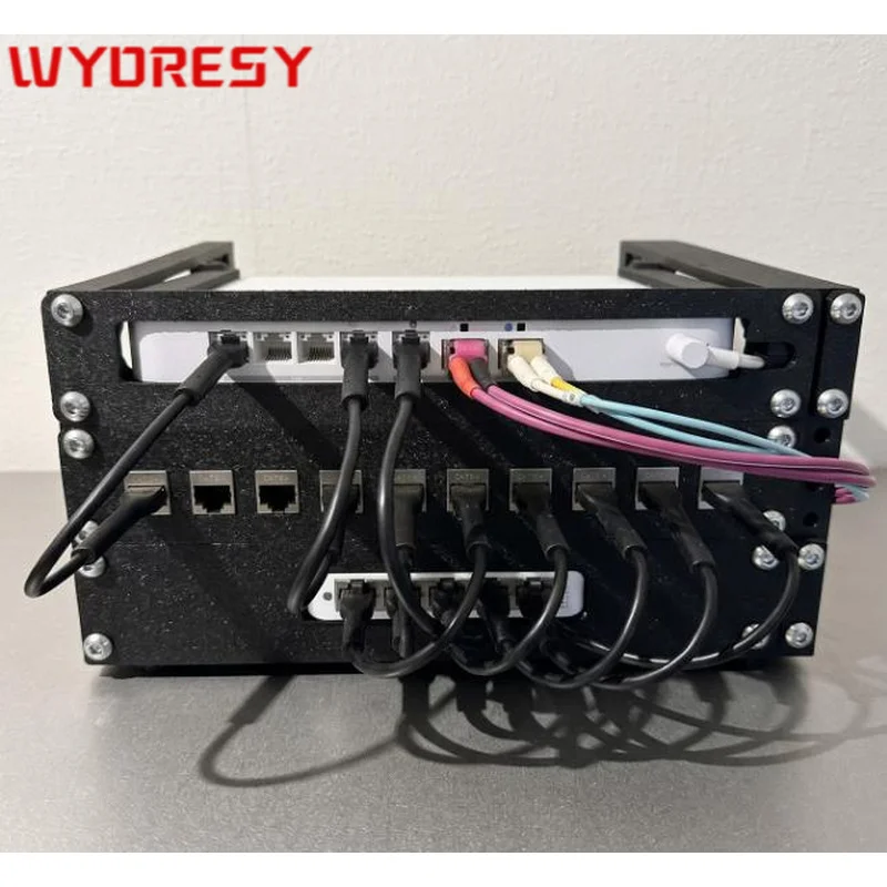 WYORESY for Ubiquiti (UCG-Fiber) Shock Absorption 10 Inch 1U Rack Bracket Buffer Vibration Protect Internal Gateway Precision