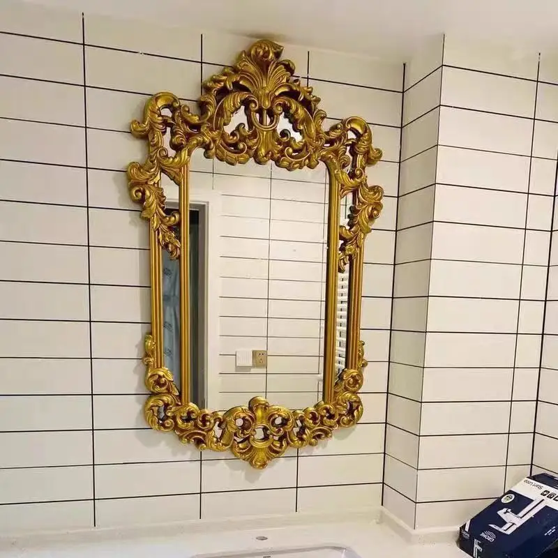 French Bathroom Mirror Oval Wall Hanging Home Bathroom Smart Makeup Mirror Internet Celebrity Bedroom Dressing Mirror Wall