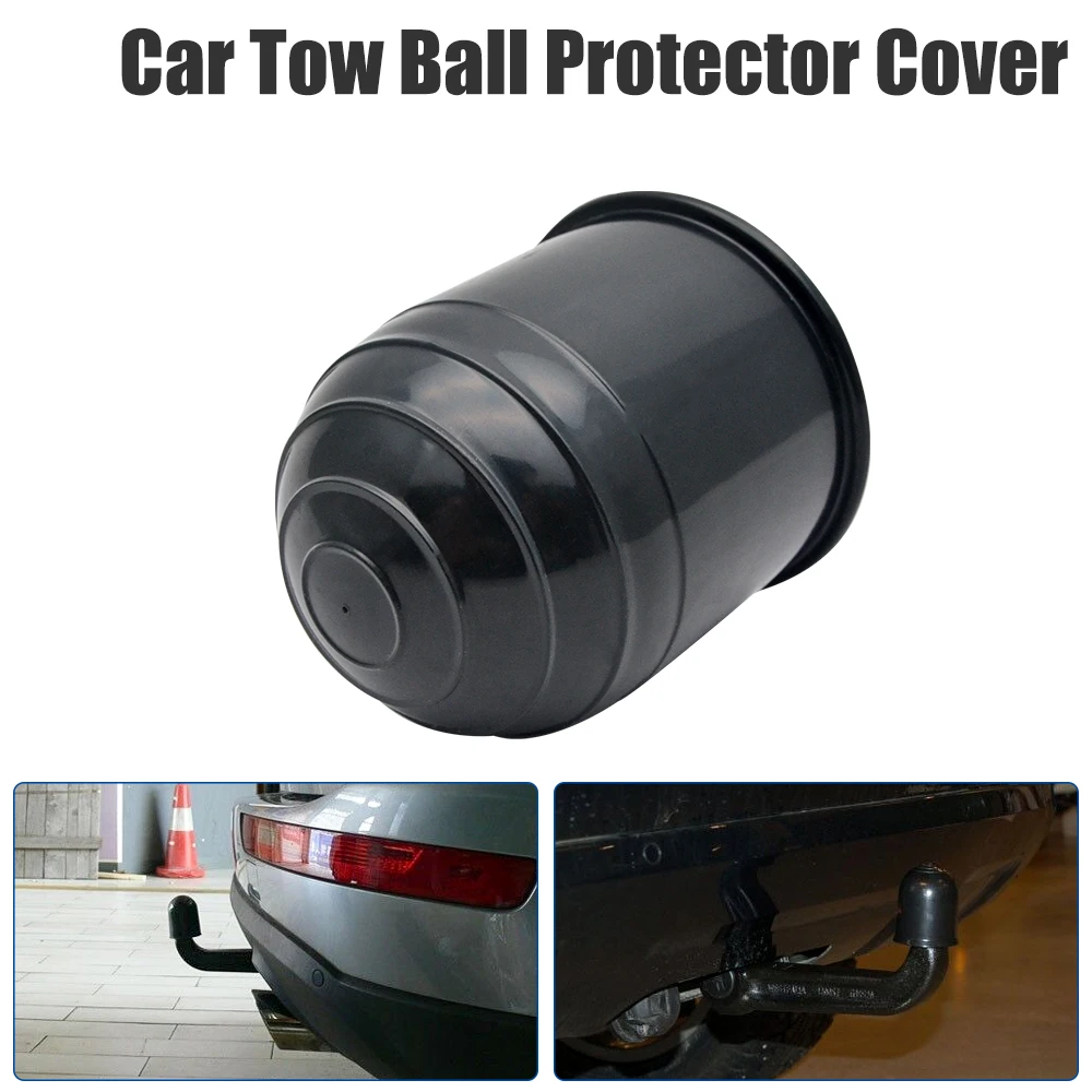 Black 50mm Car Trailer Hitch Ball Hook All Weather Cover Protect Tow Bar Ball Cover Cap Ball Hood For RV Camper Trailer Truck