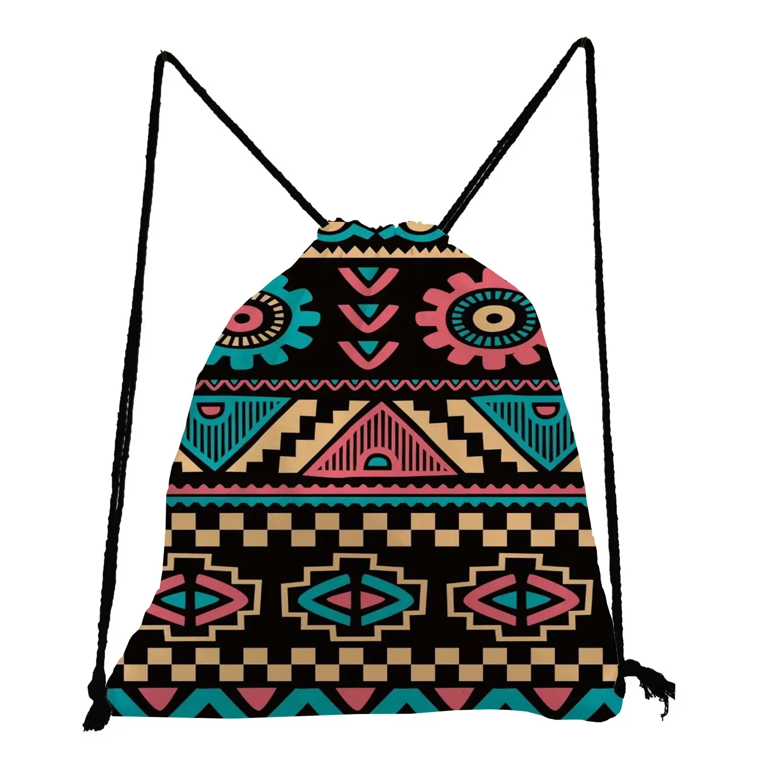 Ethnic Style Colorful Geometric Mandala Pattern Backpacks For Students Women Notebook Travel Bags Teenage Boys Girls Shoes Bag