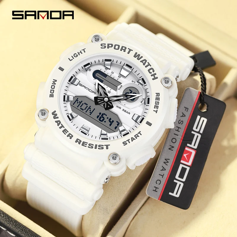 SANDA Sports Men's Watches Luxury LED Digital Military Quartz Watch Men Waterproof G Style Wristwatches relogio masculino Clock