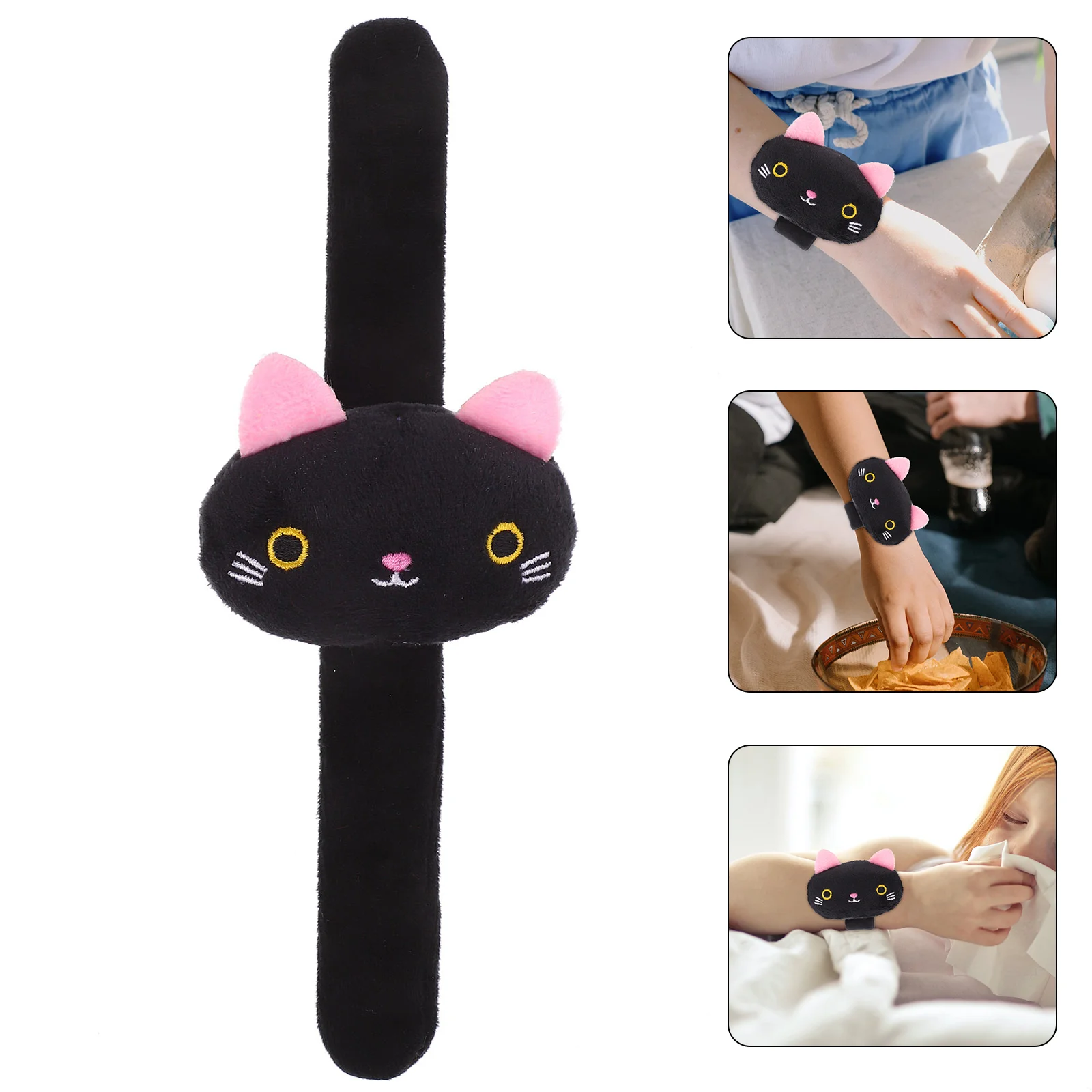 Plush Cat Bracelet Party Favors Slap Animals Stuffed Snap Toys The Wrist Band Theme Bands